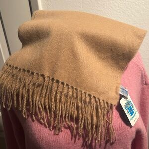 Portolano 100% cashmere camel color scarf